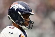 Russell Wilson at the Denver Broncos v Las Vegas Raiders game